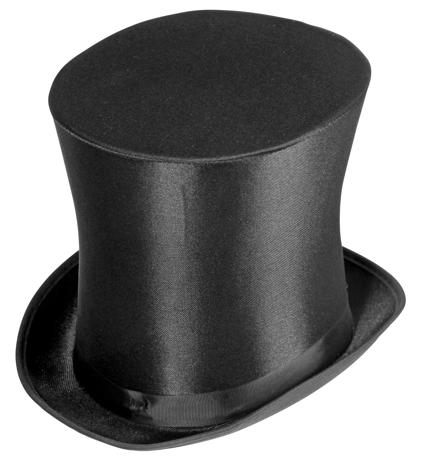 WIDMANN 01893 Glossy Cylinder Black Satin Approx. 20 cm Gentleman Circus Hat Headdress Accessory Carnival Theme Party
