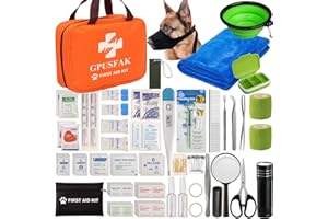 GPUSFAK Dog First Aid Kit - Pet First Aid Kit for Dogs and Cats Pet First Aid Supplies for Car Traveling Home