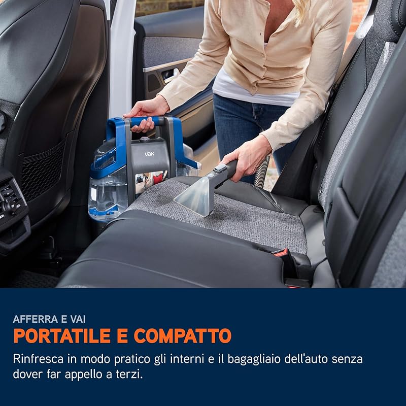 SpotWash Duo smacchiatore per tappeti e tessuti con accessorio per animali domestici e strumenti per uso quotidiano. Lavapavimenti per pavimenti, divani, auto, scale. Pulitore domestico portatile