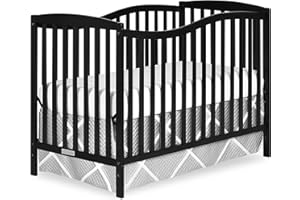 Dream On Me Chelsea 5-In-1 Convertible Crib In Black, JPMA Certified