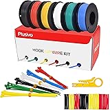 24 AWG Stranded Wire Kit – Silicone Coated Copper Wires 24 Gauge Pre-Tinned 30ft/9m Each Spool, 6 Colors (Black, Red, Yellow,