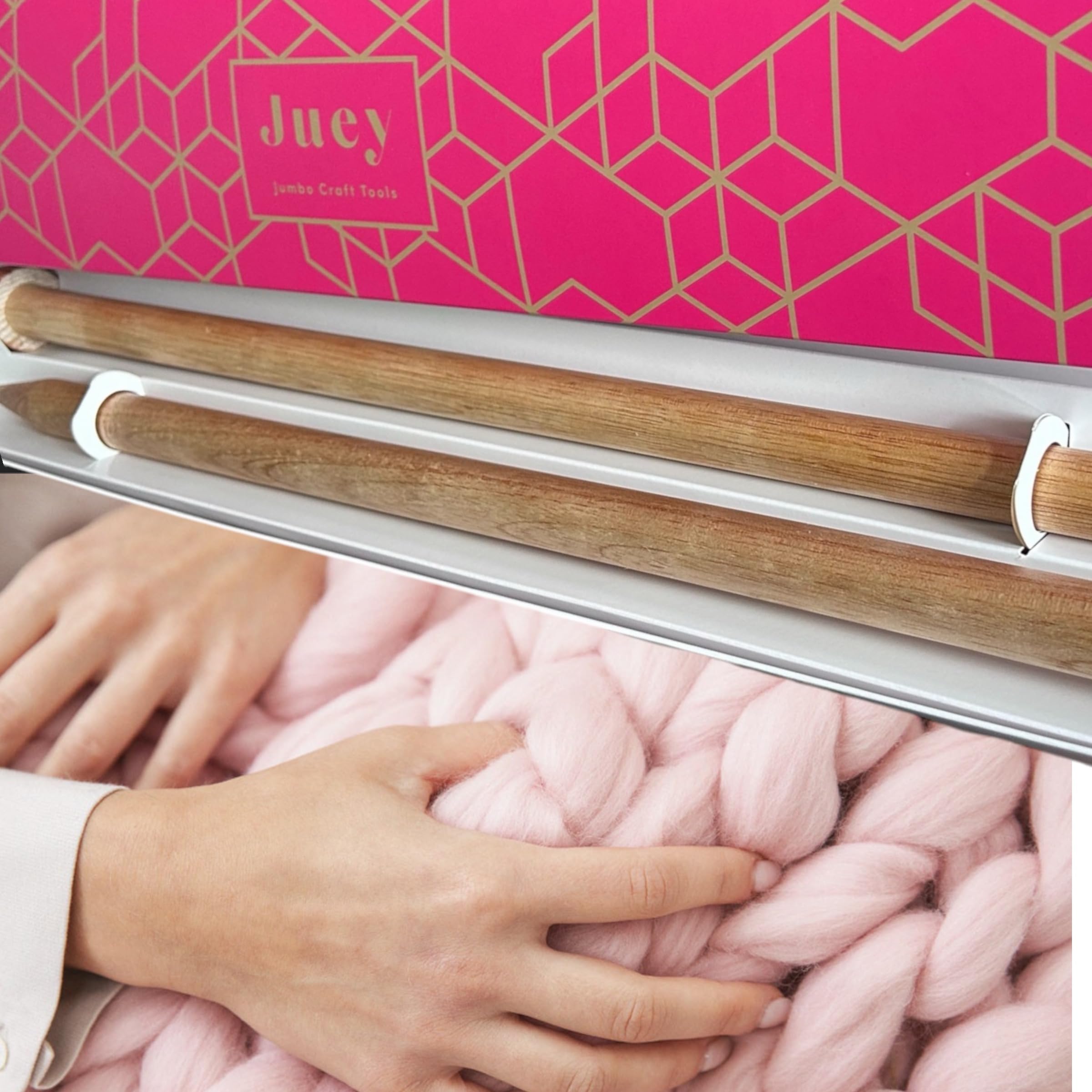 Juey Jumbo Chunky Knitting Needles: Extreme, Extra Long, Lightweight, and Handcrafted in the UK. Perfect for King-Size Blankets and Chunky Projects. Gift Boxed from Yorkshire