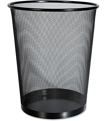 Foska® Round Mesh Wastebasket, Office Dustbin, 265mm X 285mm