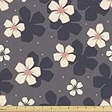 Ambesonne Sakura Fabric by The Yard, Continuous