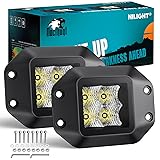 Nilight Flush Mount LED Pod Lights 2 PCS 4.7 Inch