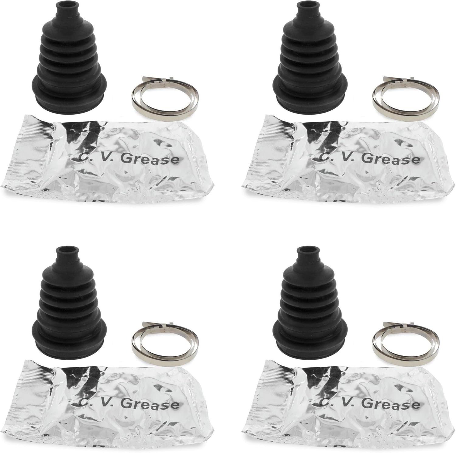 QUADBOSS COMPLETE FRONT INNER & OUTER CV BOOT REPAIR KIT FOR YAMAHA 660