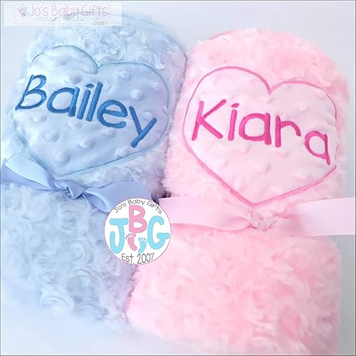 pink personalised baby blanket