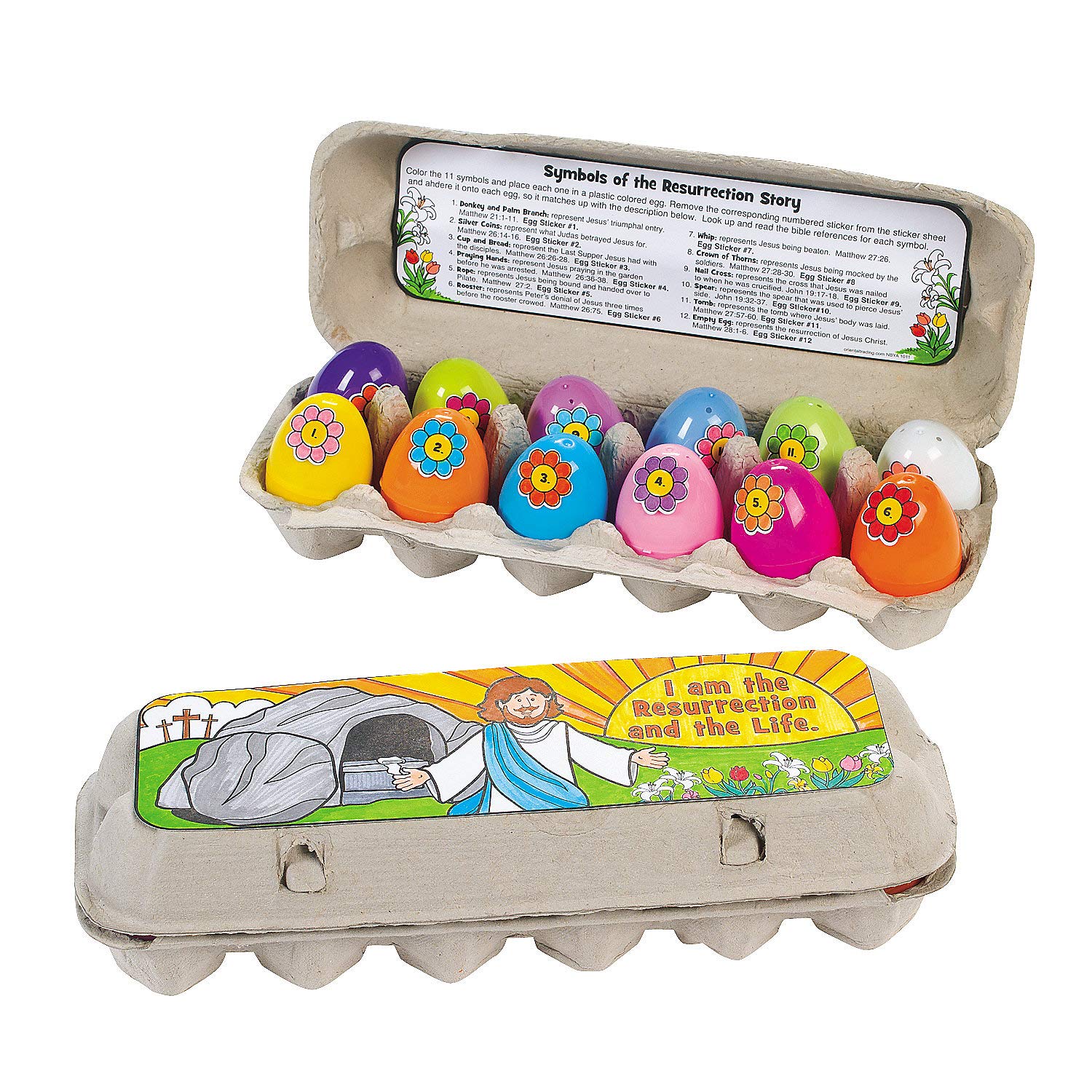 Buy Fun Express Color Your Own Resurrection Story Eggs Craft Kit Includes Eggs, Egg Carton