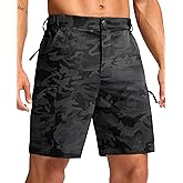 Pudolla Men's Hiking Cargo Shorts 7" Lightweight Quick Dry Casual Work Shorts for Men Summer Travel Golf with 5 Pockets