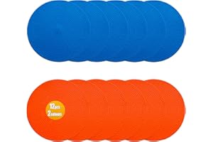 LZKIB Spot Markers 4.72/9 Inch 12/24/36 Pcs Anti-Slip Agility Floor Markers,Colorful Flat Field Gym Classroom Floor Spots Set for Indoor Outdoor Soccer Basketball Sports Speed Training and Drills