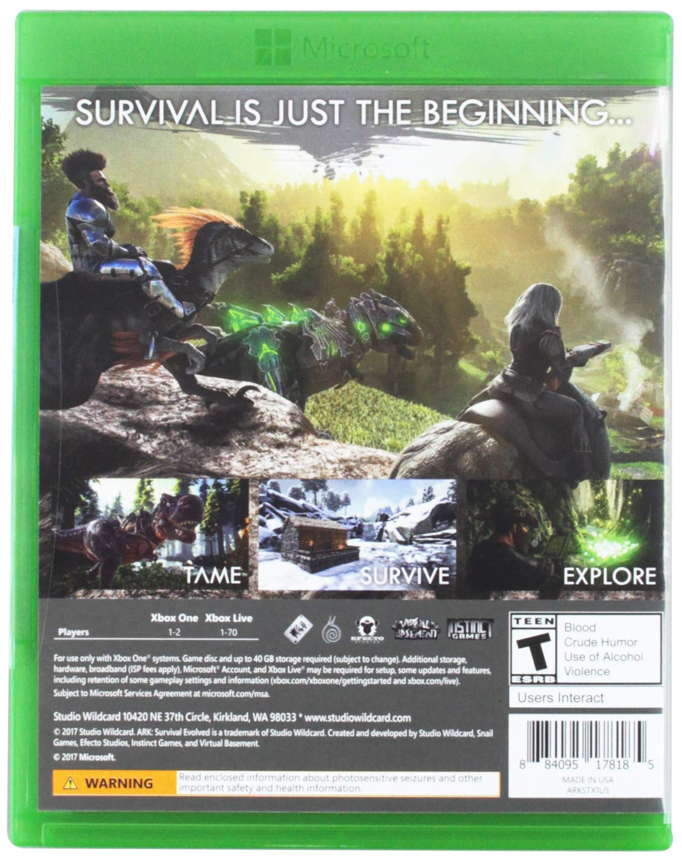 ARK: Survival Evolved - Xbox One ARK: Survival Evolved - Xbox One Xbox One PlayStation 4 Nintendo Switch