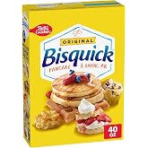 Betty Crocker Bisquick Original Pancake &amp; Baking Mix, 40 oz | Pancakes, Waffles, Biscuits &amp; More, No Artificial Flavors, No Artificial Colors, Makes About 60 Pancakes