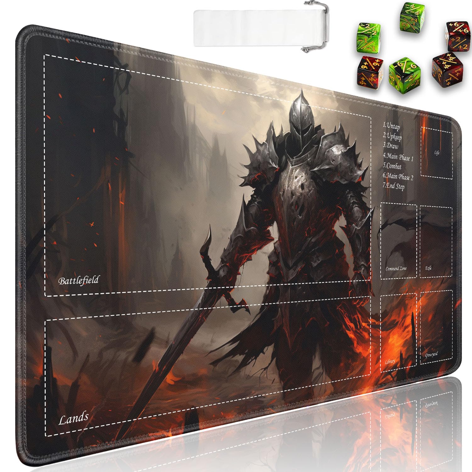 JVGFYNKL for TCG Playmat, Playmat with Zones, 24x14
