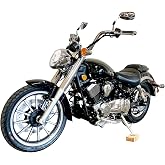 Lifan Lycan 250, V-Twin Chopper, 250cc EFI 5-Speed Manual Transmission, Dual Chrome Exhaust, LED Headlights, Digital-Analog Display, Classic Cruiser Design, Street Legal Motorcycle, 2YR WRNTY