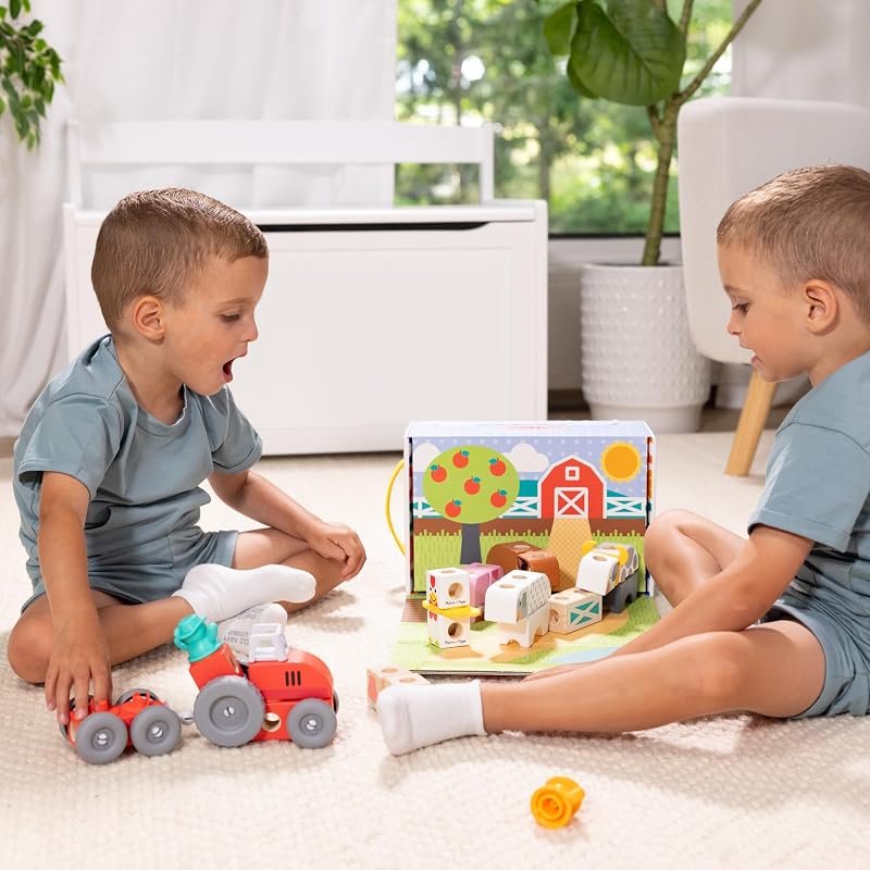 - Kit de Brincar da Quinta: Blocos de Construção de Animais de Brincar de Madeira para Crianças, 56 Peças - 6074894 - Brinquedos Infantis 2 anos + - Presente de Rapaz 2 anos + - Montessori - Certificados FSC