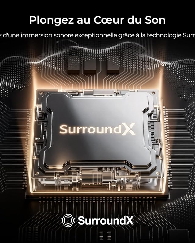 5.1 Barre de Son TV avec Dolby Atmos, Caisson de Basses Sans Fil