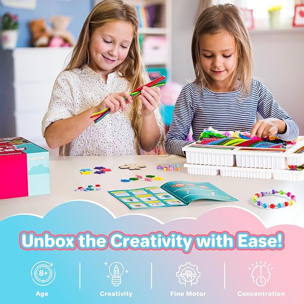ROBOTIME ULTIMATE CRAFT GIFT FOR GIRLS AGES 8-12 | ALL-IN-ONE CREATIVE ARTS & CRAFTS KIT WITH 1600+ PIECES | DIY MAKER WAREHOUSE FOR BEGINNER KIDS 8-12