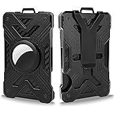 kullder Wallet (No Airtag) with Metal Money Clip, CFW-X-2-black, RFID Blocking, Minimalist, Slim, Cellular Phone Case for Men, Black