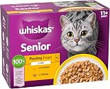 Whiskas Senior 11+ Poultry Feasts Wet Cat Food Pouches 12 x 85g Jelly view 2