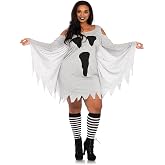 Leg Avenue Women's Casual Jersey Shirt Dress, Grey Ghost, 1X / 2X