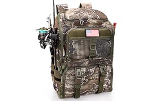 rillrun Fishing Backpack with Rod Holders, Ultimate Tackle Box Bakpack for Men, 42L Large Tackle Bag Store Fishing Gear