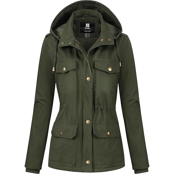 ジャケット・アウター SISTERE Military Hybrid Hooded Coat MixMatchy Women's Casual Military Anorak Jacket Hooded Parka