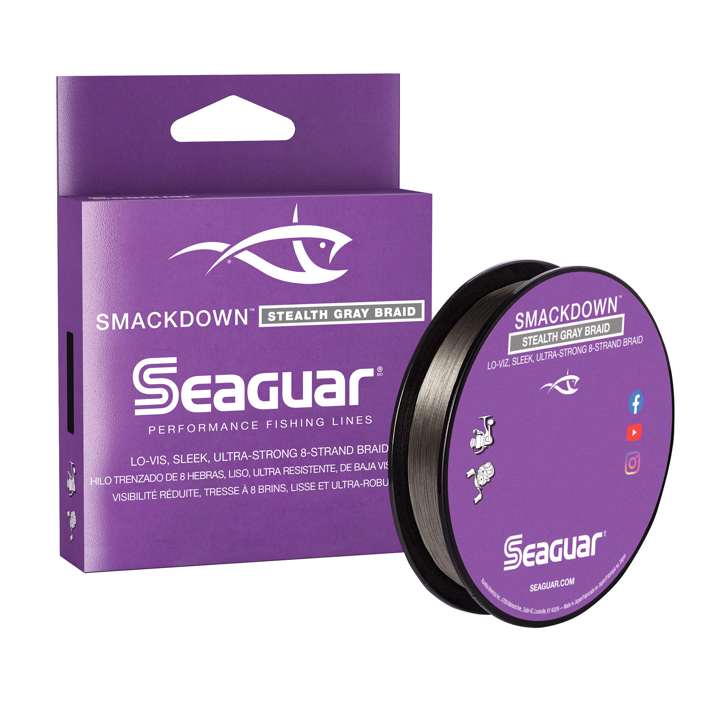 Seaguar, Smackdown Line, 150 Yards, 65 lbs Tested, 016" Diameter, Stealth Gray (65SDSG150)
