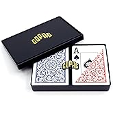 Copag 1546 Design 100% Plastic Playing Cards, Poker Size (Standard) Red/Blue (Jumbo Index, 1 Set)