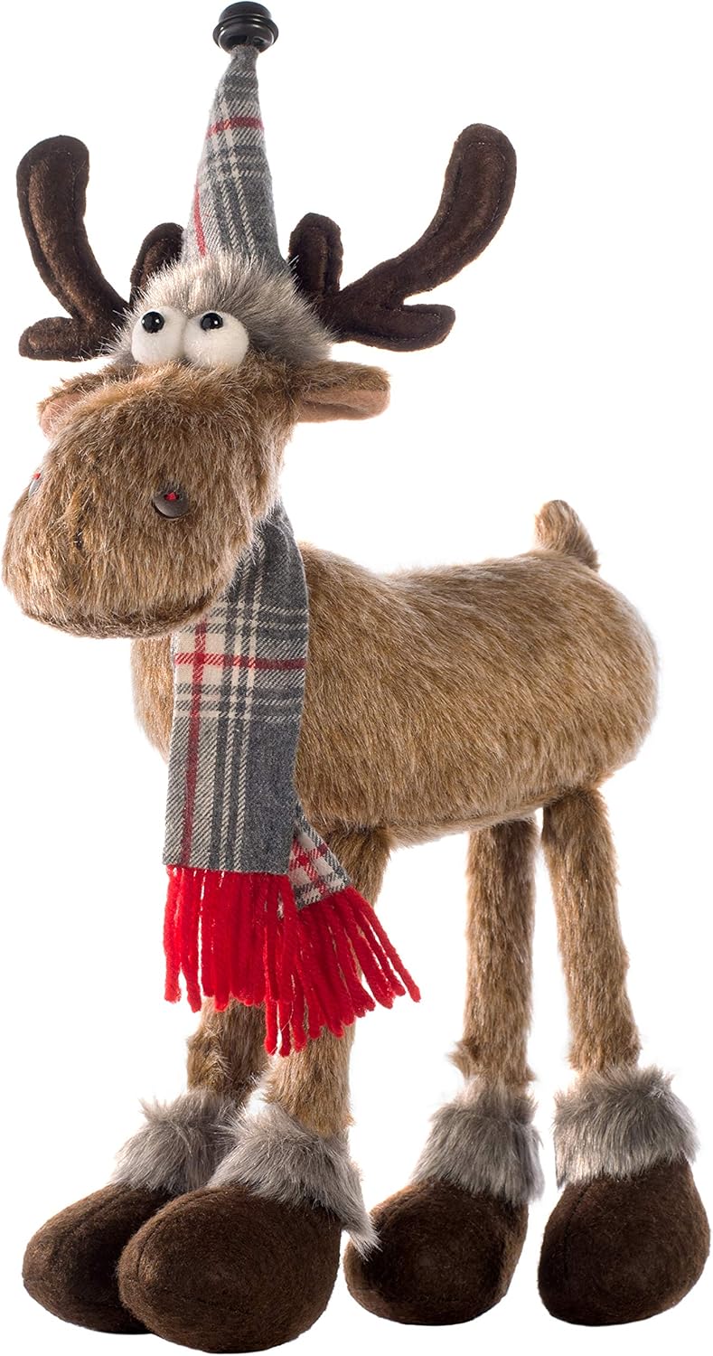 WeRChristmas Standing Christmas Reindeer Figurine, MultiColour, 31cm Amazon.co.uk Kitchen & Home