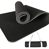 Feetlu Extra Thick Exercise Yoga Mat with Strap - 2/5 Inch (10MM), Non-Slip Workout Mat for Yoga, Pilates, and Floor Exercises