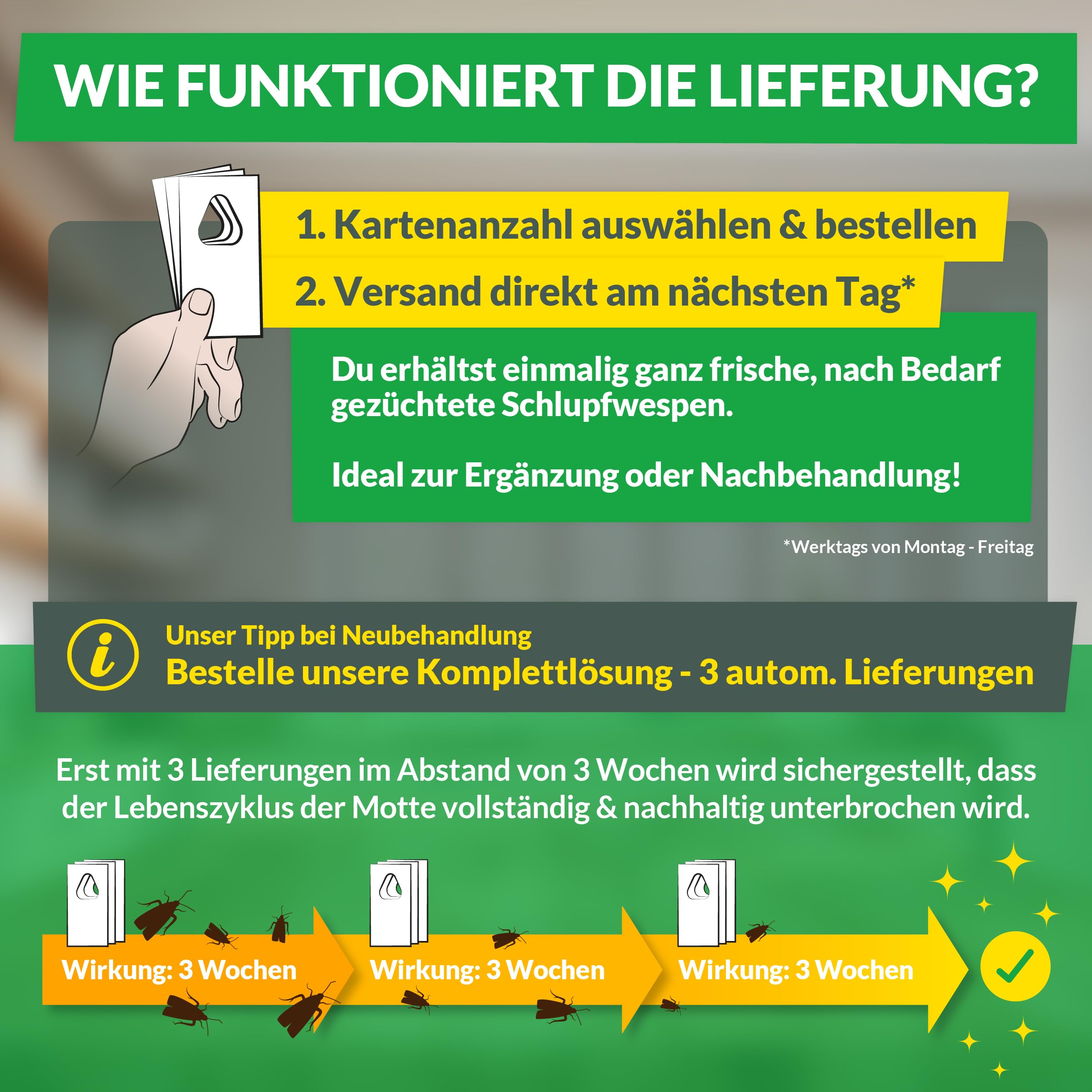 Hey Nature Schlupfwespen gegen Lebensmittelmotten - 1 x 1 Karte 4
