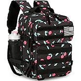 HongXingHai 9L Mini Tactical Backpack for Men and Women, Tactical Backpack Small for Hiking, Small Tactical Bag (Cherry Black)