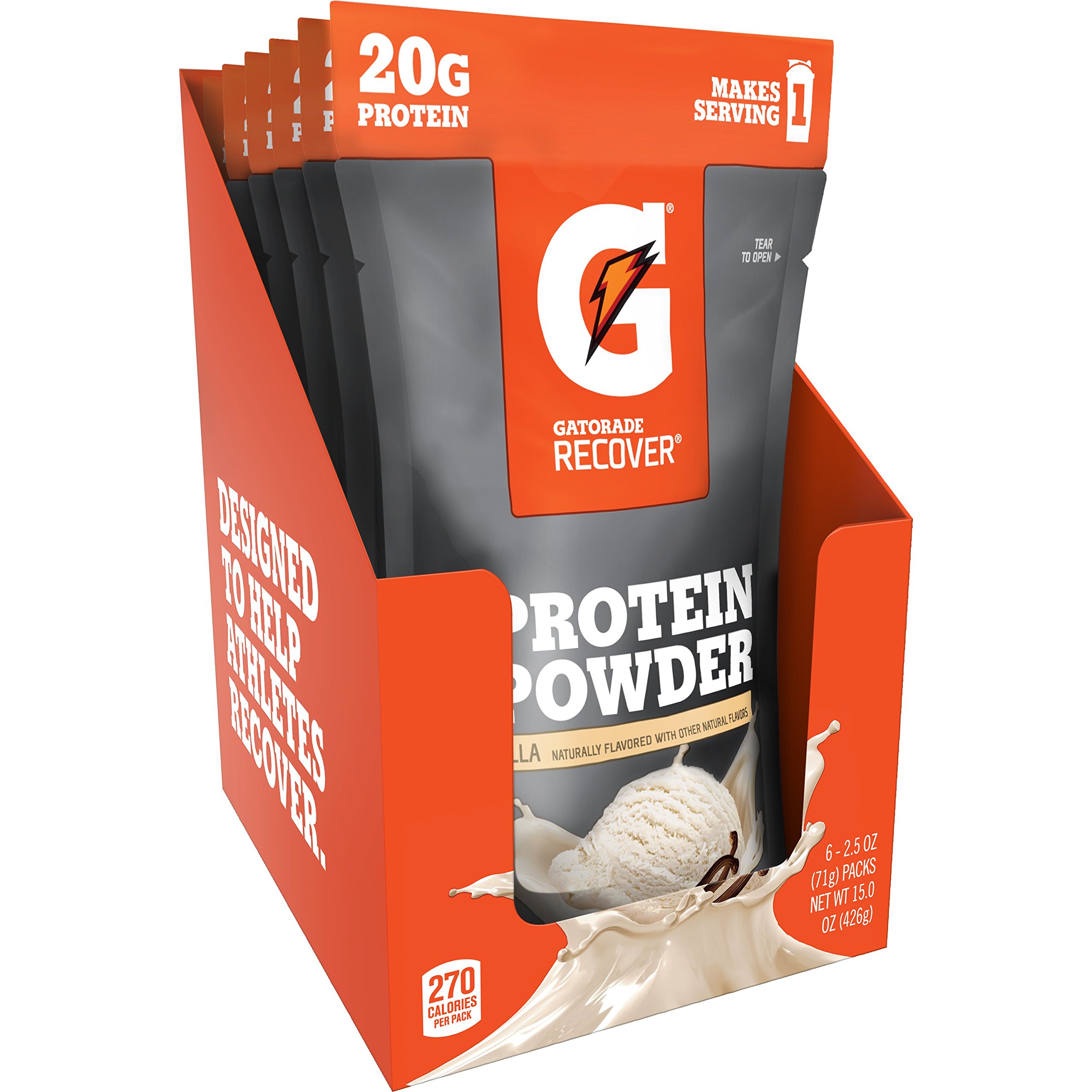 Gatorade Recover Whey Protein Powder, Chocolate (6 single