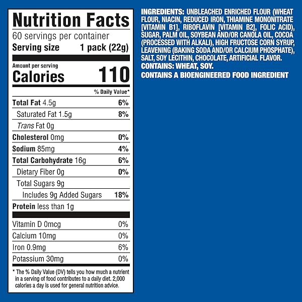OREO CHOCOLATE SANDWICH COOKIES, 60 SNACK PACKS (2 COOKIES PER PACK)