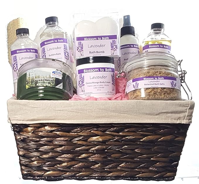 Lavender Luxury Gift Basket with Plush Robe