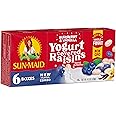 Sun-Maid Blueberry & Vanilla Yogurt Coated Raisins - (6 Pack) 1 oz Snack-Size Box - Yogurt Covered Dried Fruit Snack for Lunches and Snacks