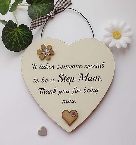 Er Is Iemand Speciaal Voor Nodig Om Een Stiefmoeder Te Zijn Bedankt Dat Je Van Mij Bent Stap Moeder Houten Geschenk Hart Amazon Nl