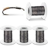 Soulchen 4 Rolls Fly Fishing Lead Wire Set 132ft Total 0.02''/0.03''/0.035''/0.04" Fly Tying Wire Standard Lead Material Suitable for Stream Trout Fishing Saltwater Coastal Angling