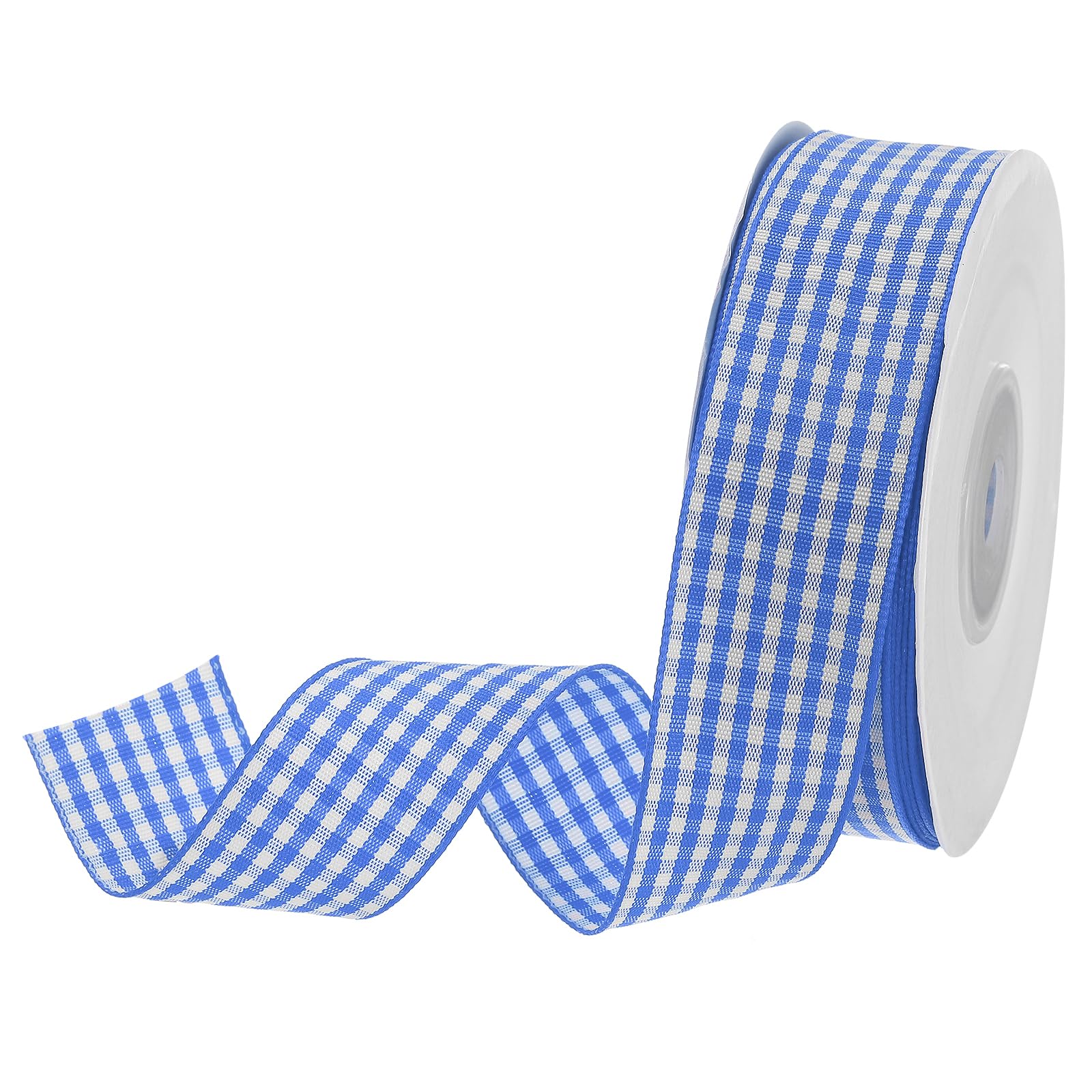 DMiotech 1 Inch 25 Yards Blue Gingham Ribbon, Checkered Ribbon for Gift Wrapping Decoration Art Craft DIY, Wedding & Christmas Occasions