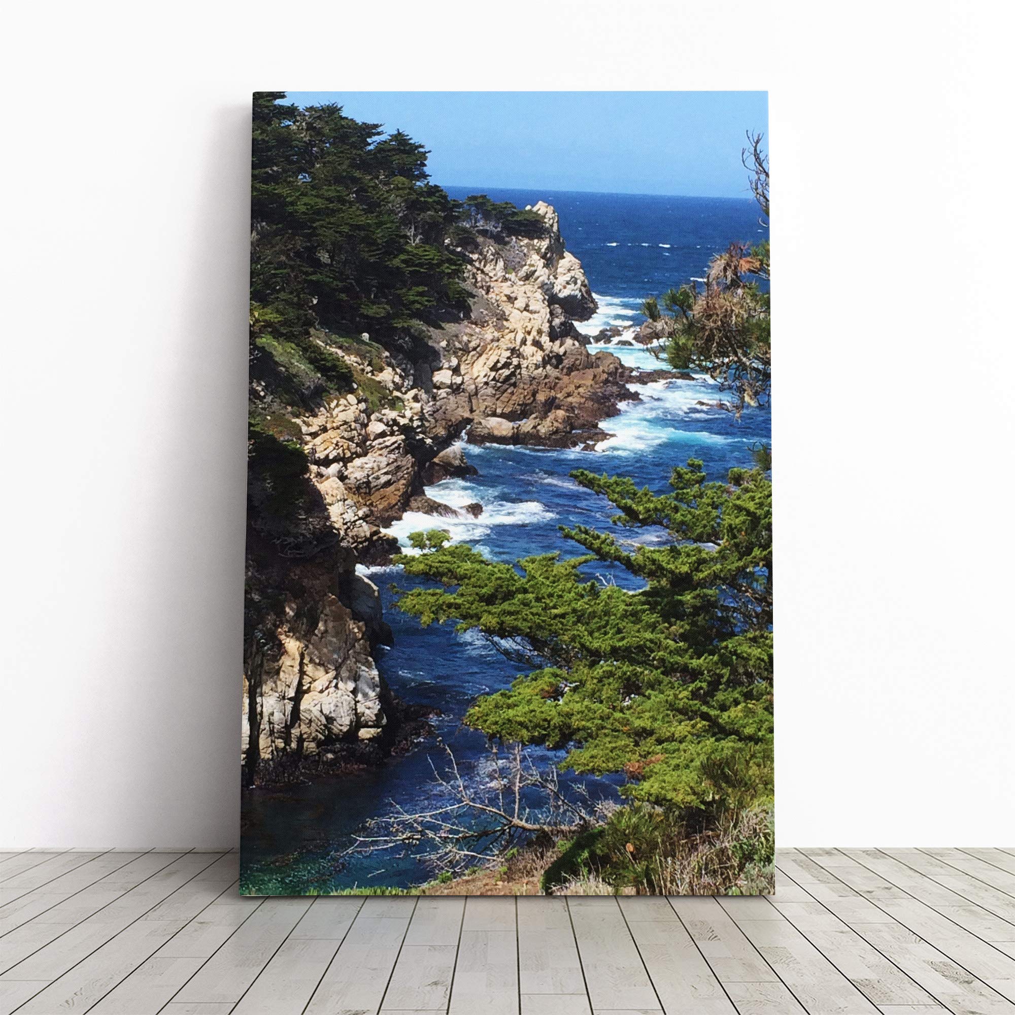 Big Sur California Landscape Canvas Print | Gallery Wrapped 30mm Frame Wall Art | 20x14 inches | Ready to Hang | Modern Landscape Picture | Living Room Bedroom Lounge Office