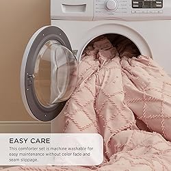 Bedsure Full Comforter Set - Coral Pink