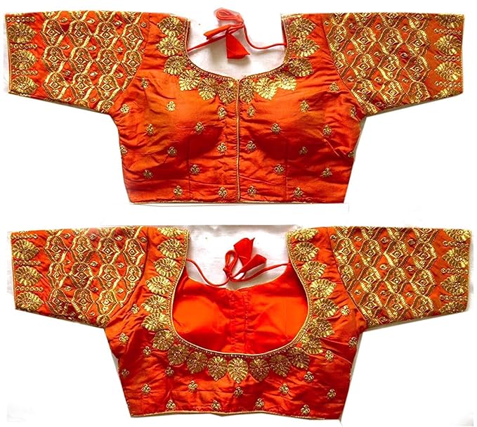 Women's Colour Heavy Handwork Work Designs Readymade Blouse For Saree And Lehenga Choli