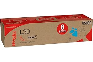 WypAll® GeneralClean™ L30 Heavy Duty Cleaning Towels (05800), Pop-Up Box, Strong and Soft Towels, White (100 Sheets/Box, 8 Boxes/Case, 800 Sheets/Case)