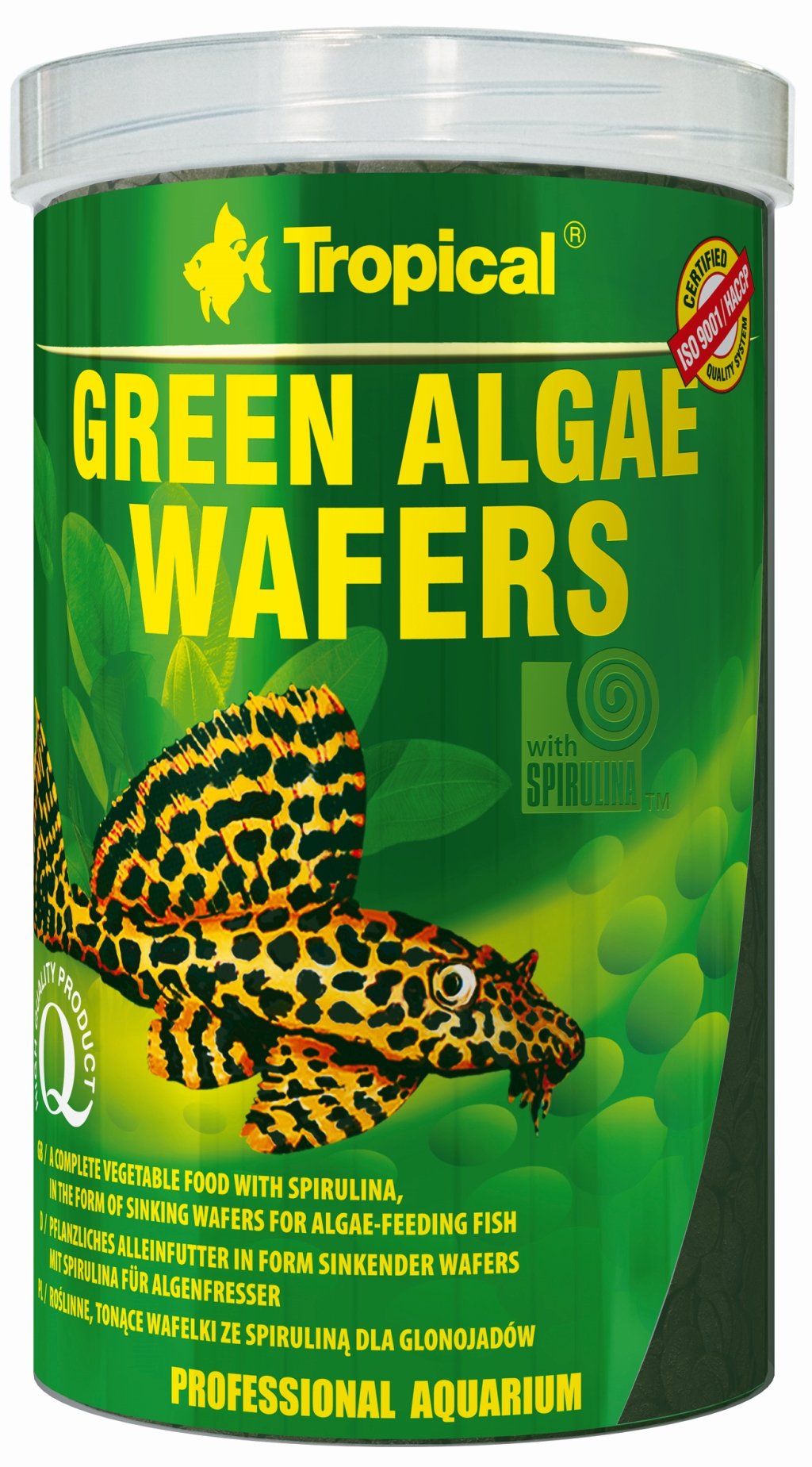 Tropical Green Algae Wafers Catfish Chips 1 Litre