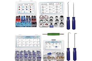 5 Set Car AC Repair Kit, 270PCS O-Ring Seal+40PCS Car Air Conditioner Valve Core+Remover & Install Tool+77PCS Dust Caps+60PCS