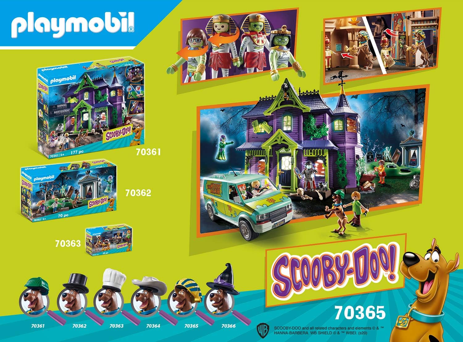 PlayMOBIL SCOOBY-DOO! 70365 Adventure in Egypt, for Children Ages 5+, Brown, Orange, Blue, Pink, Green, Ab 5 Jahren - Image 4