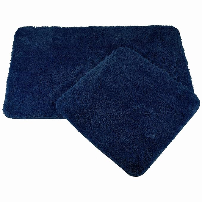 WohnDirect Badematten Set 2tlg WC Vorleger 45x45cm Badematte 50x80cm