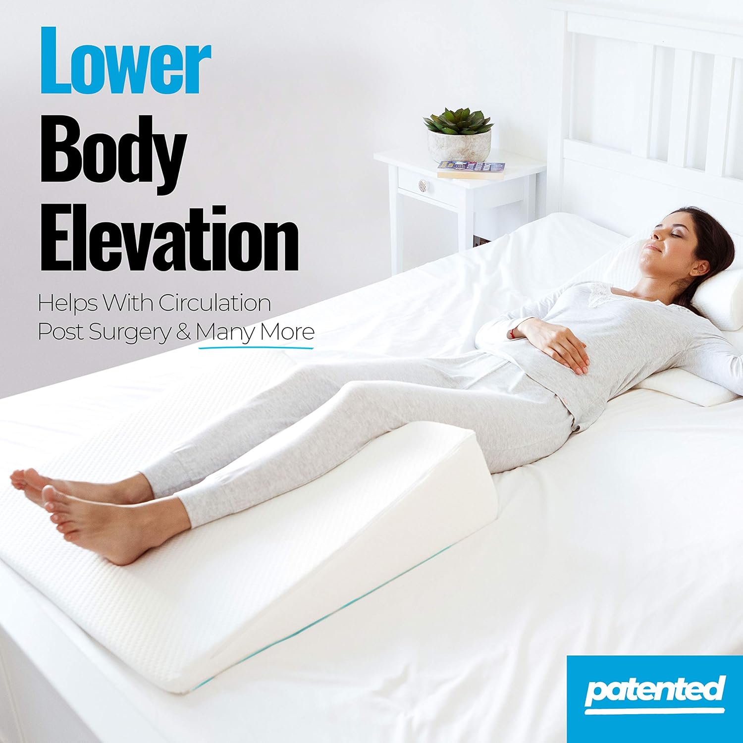RELAX SUPPORT RS6 Wedge Pillow Whole Memory Foam 3-in-1 Technology Large Adjustable Bed Pillow for Reflux Reading Snoring Sleeping to Support Body Back Neck Legs Pregnancy: Home & Kitchen