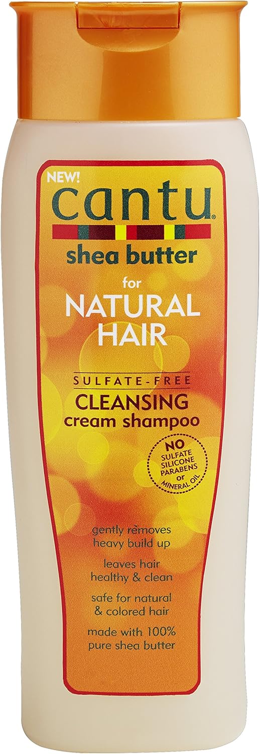 Cantu Shea Butter For Natural Hair Sulfate-Free Cleansing Cream Shampoo, 400ml, Cream shades, 400 ml (Pack of 1)
