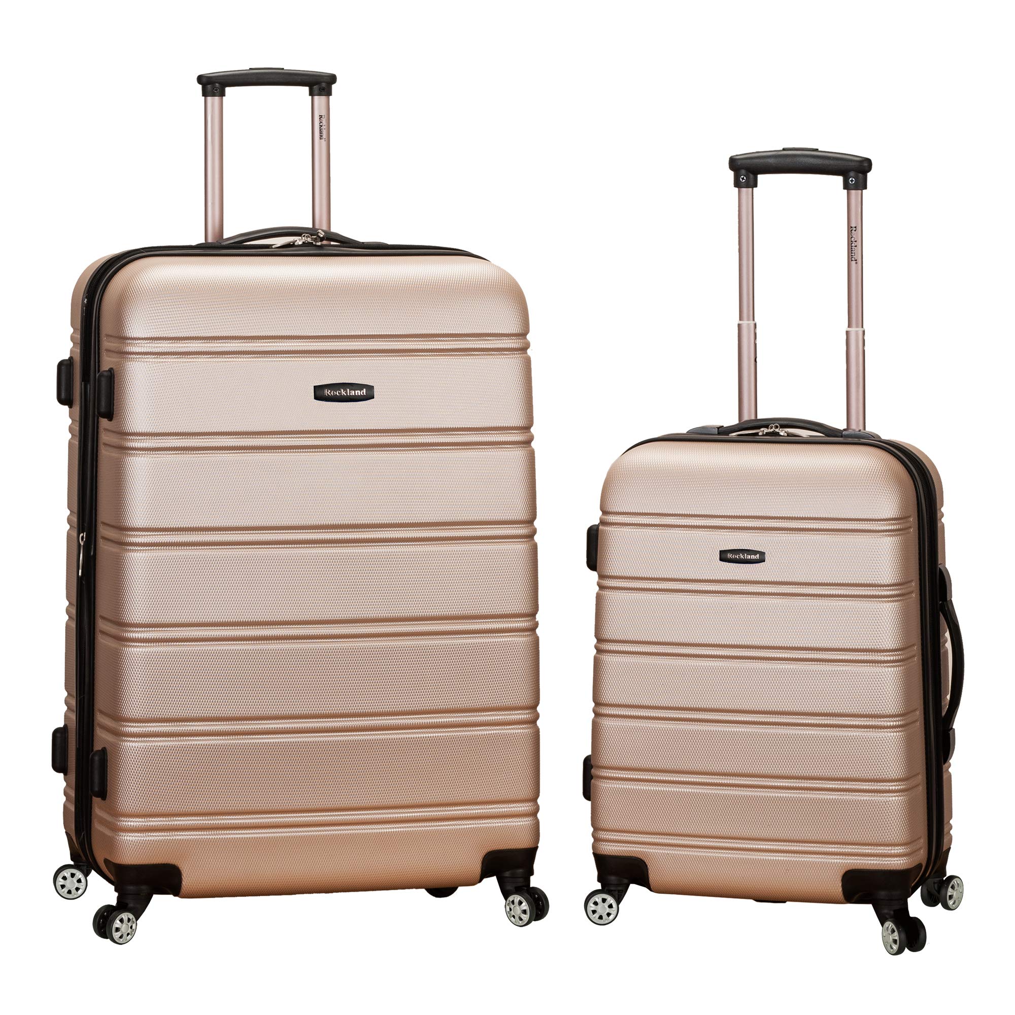 Photo 1 of *** NO TSA LOCK*** Rockland Melbourne Hardside Expandable Spinner Wheel Luggage, Champagne, 2 Piece (20"/28")